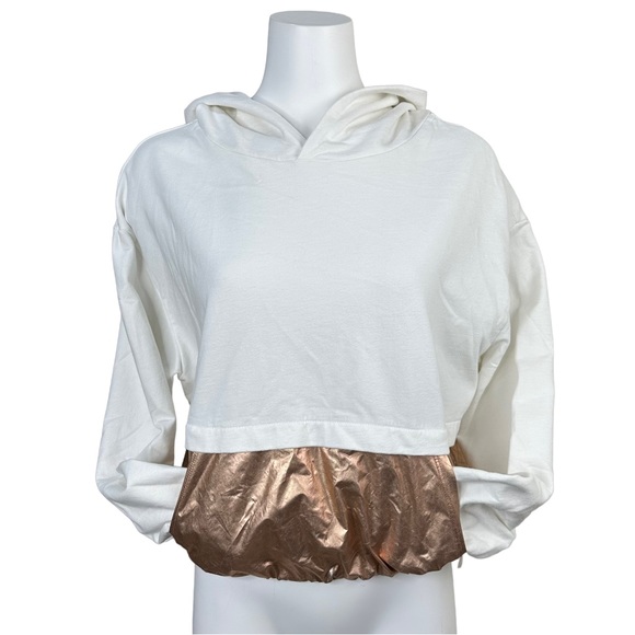 Heroine Sport Ray Colorblock Hoodie Pullover Ivory/Copper M - Picture 3 of 10